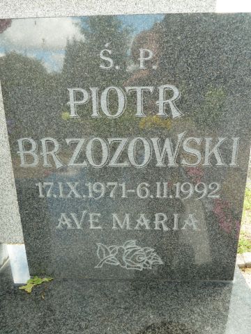 Piotr Brzozowski 1971 Trzebiatów - Grobonet - Wyszukiwarka osób pochowanych