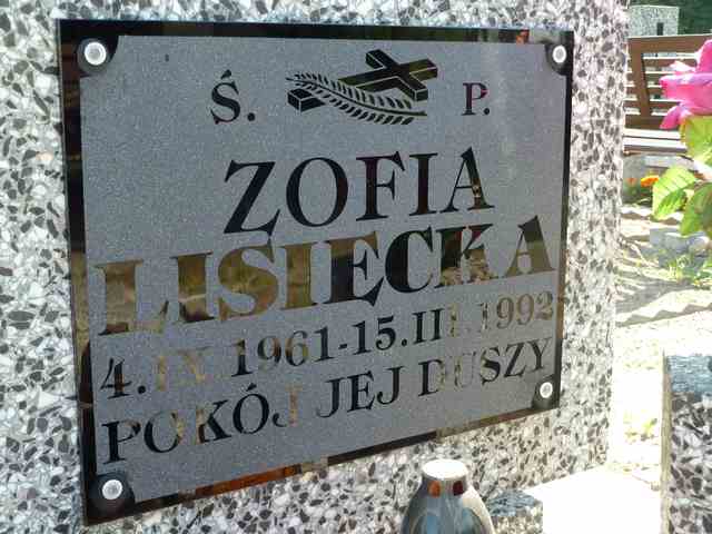 Zofia Lisiecka 1961 Trzebiatów - Grobonet - Wyszukiwarka osób pochowanych