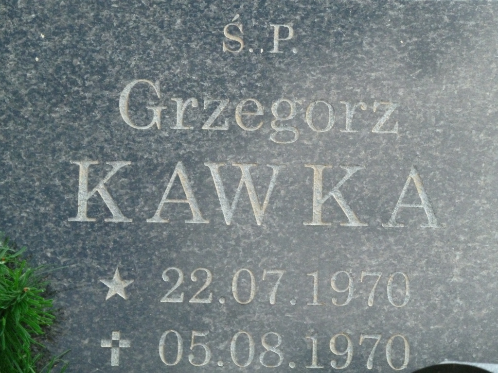 Grzegorz Kawka 1970 Trzebiatów - Grobonet - Wyszukiwarka osób pochowanych