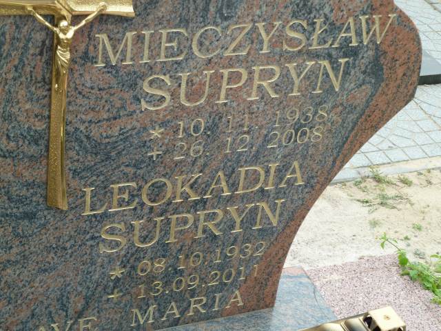 Mieczysław Supryn 1938 Trzebiatów - Grobonet - Wyszukiwarka osób pochowanych