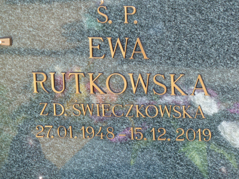 Ewa Rutkowska 1948 Trzebiatów - Grobonet - Wyszukiwarka osób pochowanych