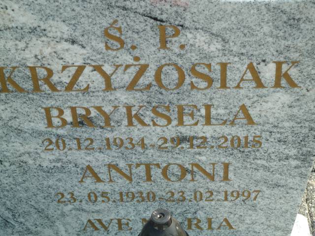 Antoni Krzyżosiak 1930 Trzebiatów - Grobonet - Wyszukiwarka osób pochowanych