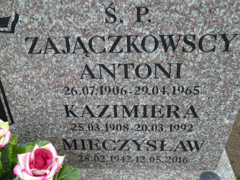Grób Antoni Zajączkowski